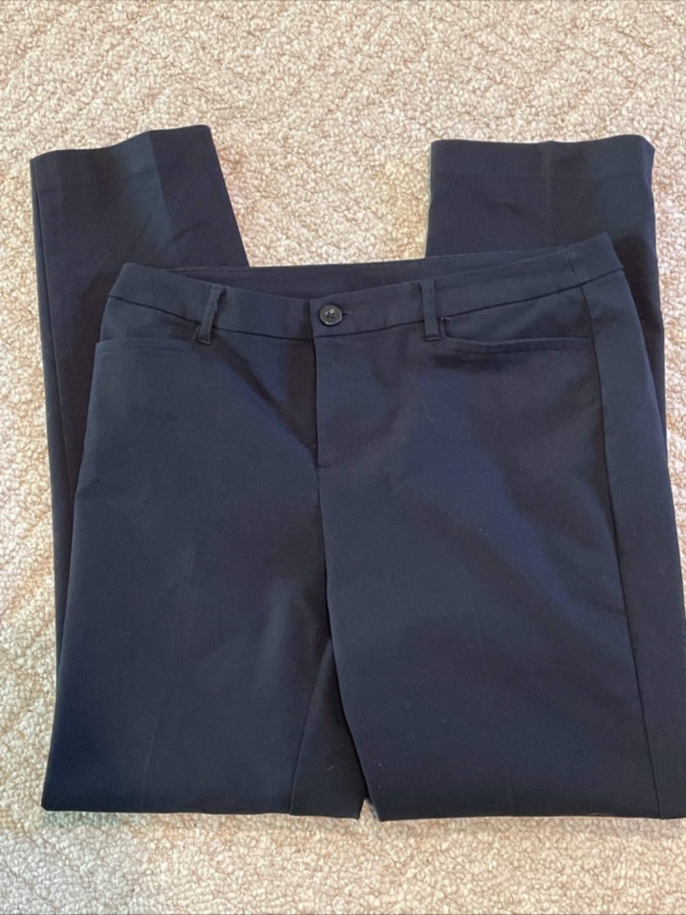 Christopher & Banks Size 10 Black Dress Pants Trousers Cotton Blend Spandex
